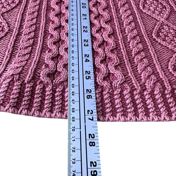 LL Bean Signature Fisherman Tunic Side Zip Sweater Women’s Small Burnt Rose Pink - Picture 11 of 11